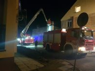 Pożar komina w budynku wielorodzinnym w Płotach
