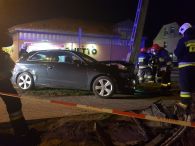 Wypadek na rondzie w Trzebiatowie, kierowca trafił do szpitala