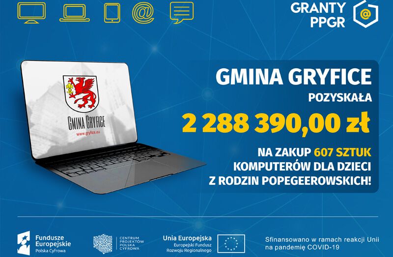 Gmina Gryfice z rekordową ilość komputerów dla dzieci